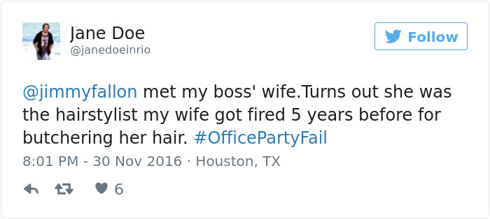 Office Party Fail Tweet