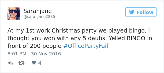 Office Party Fail Tweet