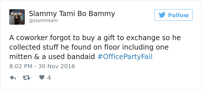 Office Party Fail Tweet