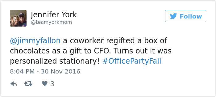 Office Party Fail Tweet