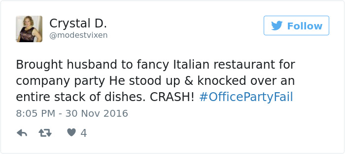 Office Party Fail Tweet