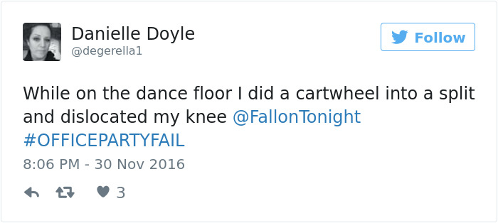 Office Party Fail Tweet