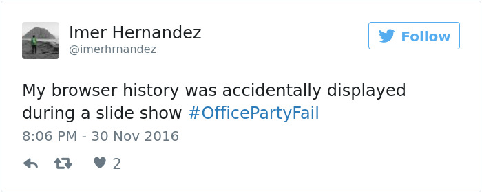 Office Party Fail Tweet