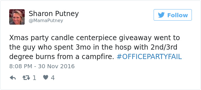 Office Party Fail Tweet