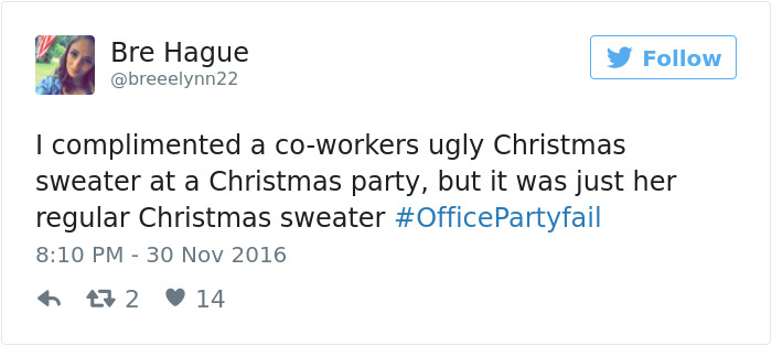 Office Party Fail Tweet
