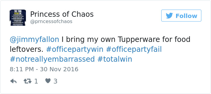 Office Party Fail Tweet
