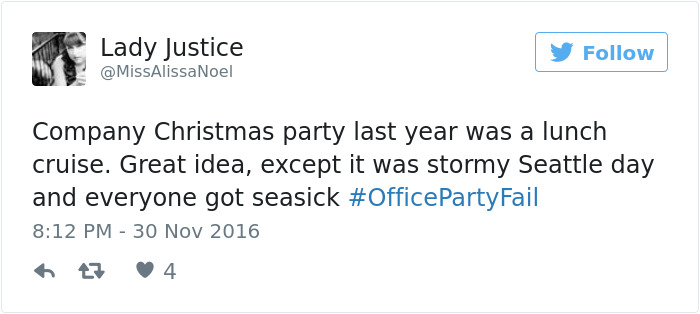 Office Party Fail Tweet