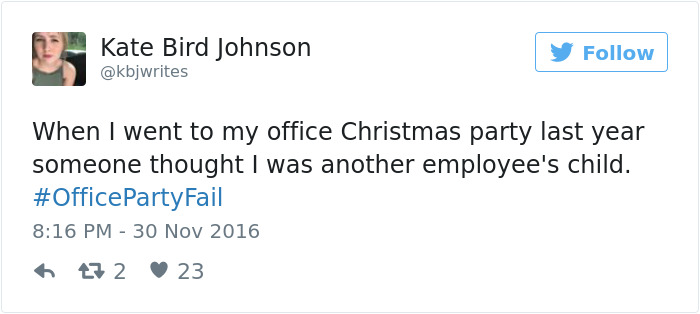 Office Party Fail Tweet