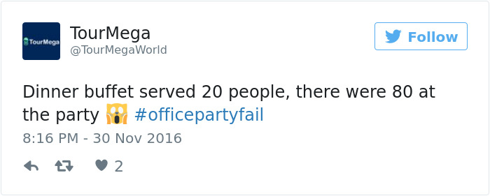 Office Party Fail Tweet