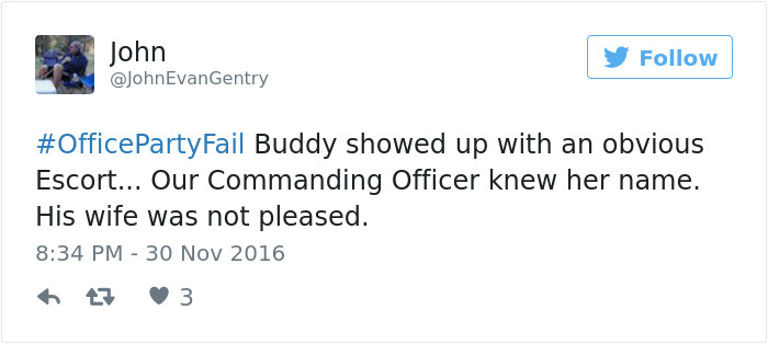Office Party Fail Tweet