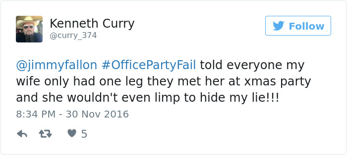Office Party Fail Tweet