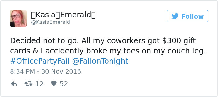 Office Party Fail Tweet