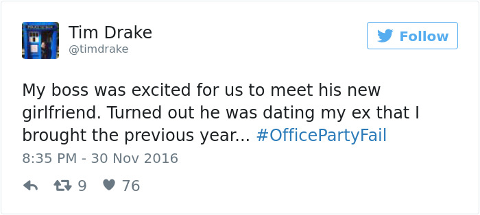 Office Party Fail Tweet