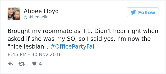 Office Party Fail Tweet