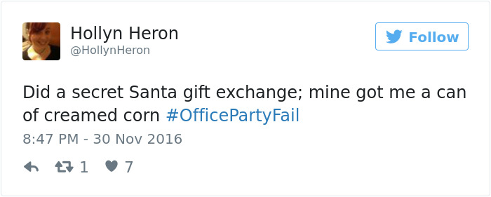 Office Party Fail Tweet