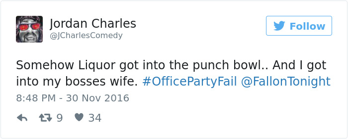 Office Party Fail Tweet
