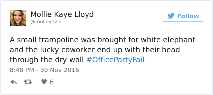 Office Party Fail Tweet