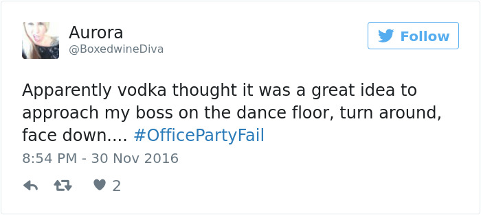 Office Party Fail Tweet