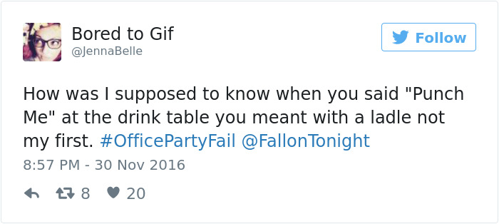 Office Party Fail Tweet