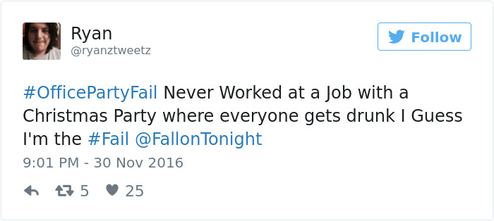 Office Party Fail Tweet
