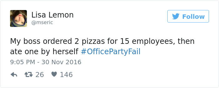 Office Party Fail Tweet