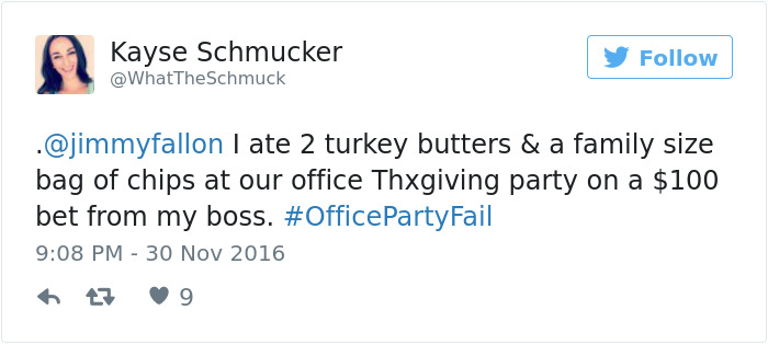 Office Party Fail Tweet