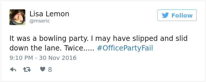 Office Party Fail Tweet