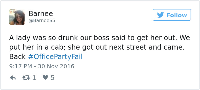 Office Party Fail Tweet
