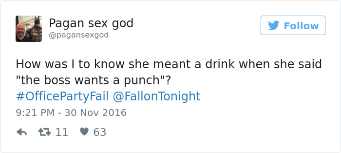 Office Party Fail Tweet