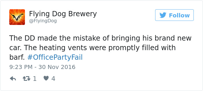 Office Party Fail Tweet