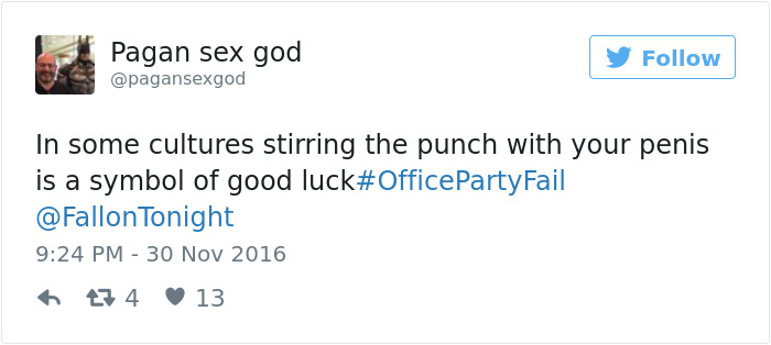 Office Party Fail Tweet