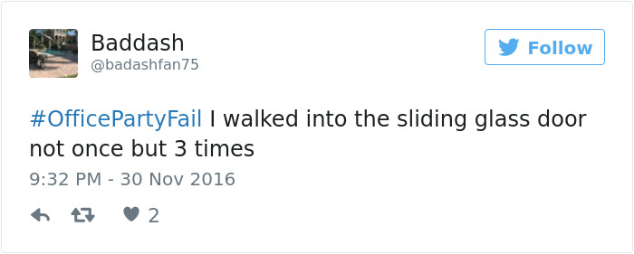 Office Party Fail Tweet