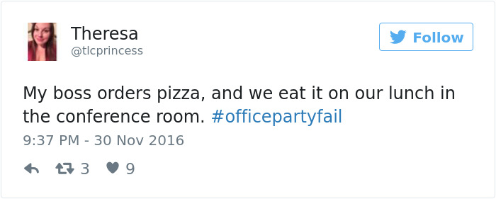 Office Party Fail Tweet