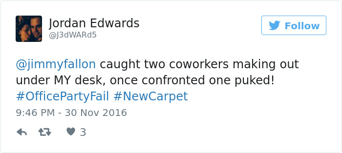 Office Party Fail Tweet