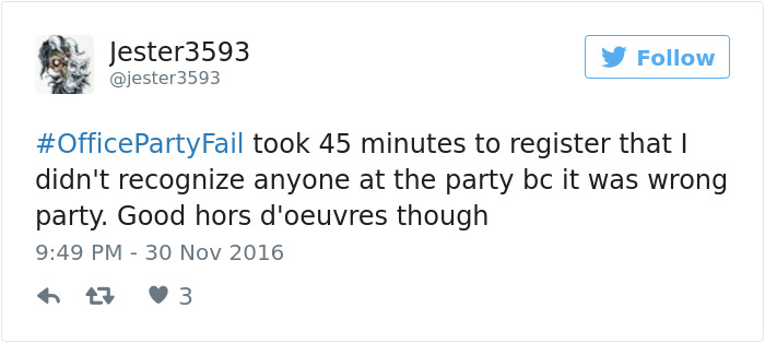 Office Party Fail Tweet