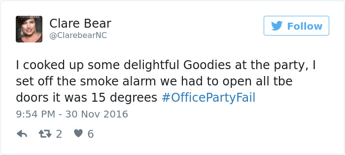 Office Party Fail Tweet