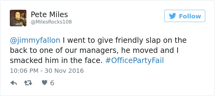 Office Party Fail Tweet