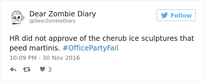 Office Party Fail Tweet