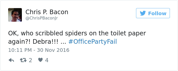 Office Party Fail Tweet