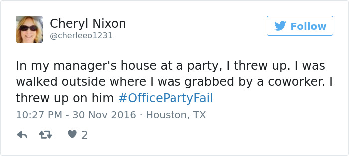 Office Party Fail Tweet