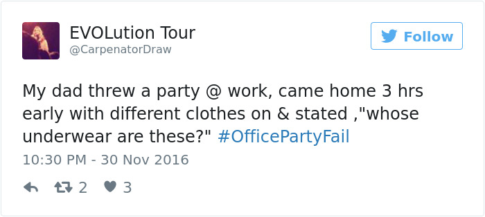 Office Party Fail Tweet