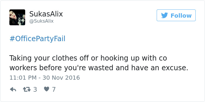 Office Party Fail Tweet
