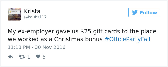Office Party Fail Tweet