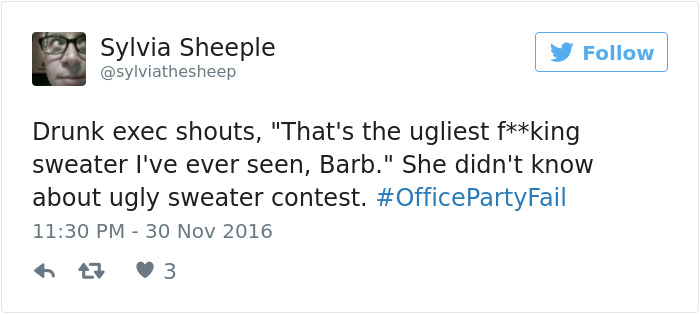 Office Party Fail Tweet