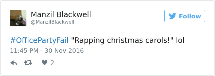 Office Party Fail Tweet