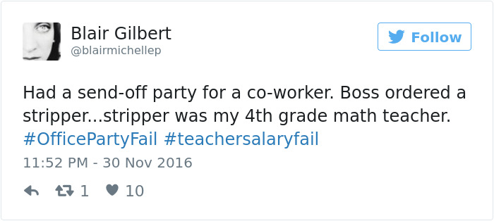 Office Party Fail Tweet