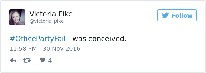 Office Party Fail Tweet