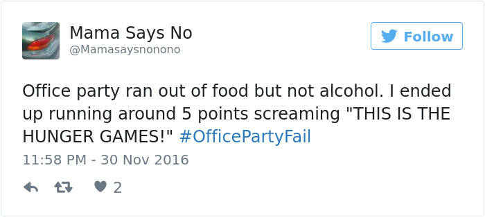 Office Party Fail Tweet