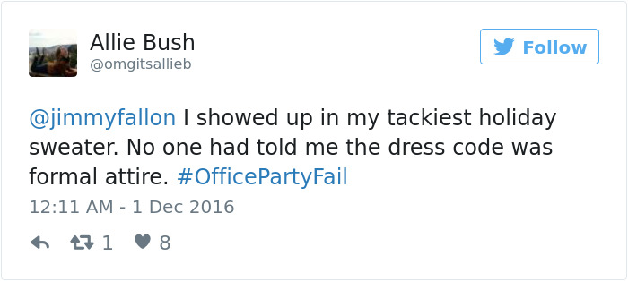 Office Party Fail Tweet