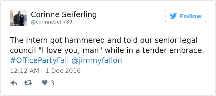 Office Party Fail Tweet
